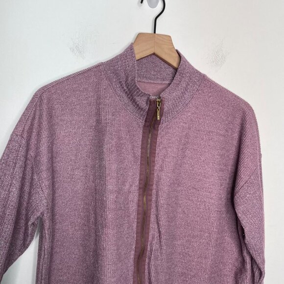 Soft Surroundings Womens Zip Up‎ Sweatshirt Size Large Knit Stretch Modal - Picture 2 of 5